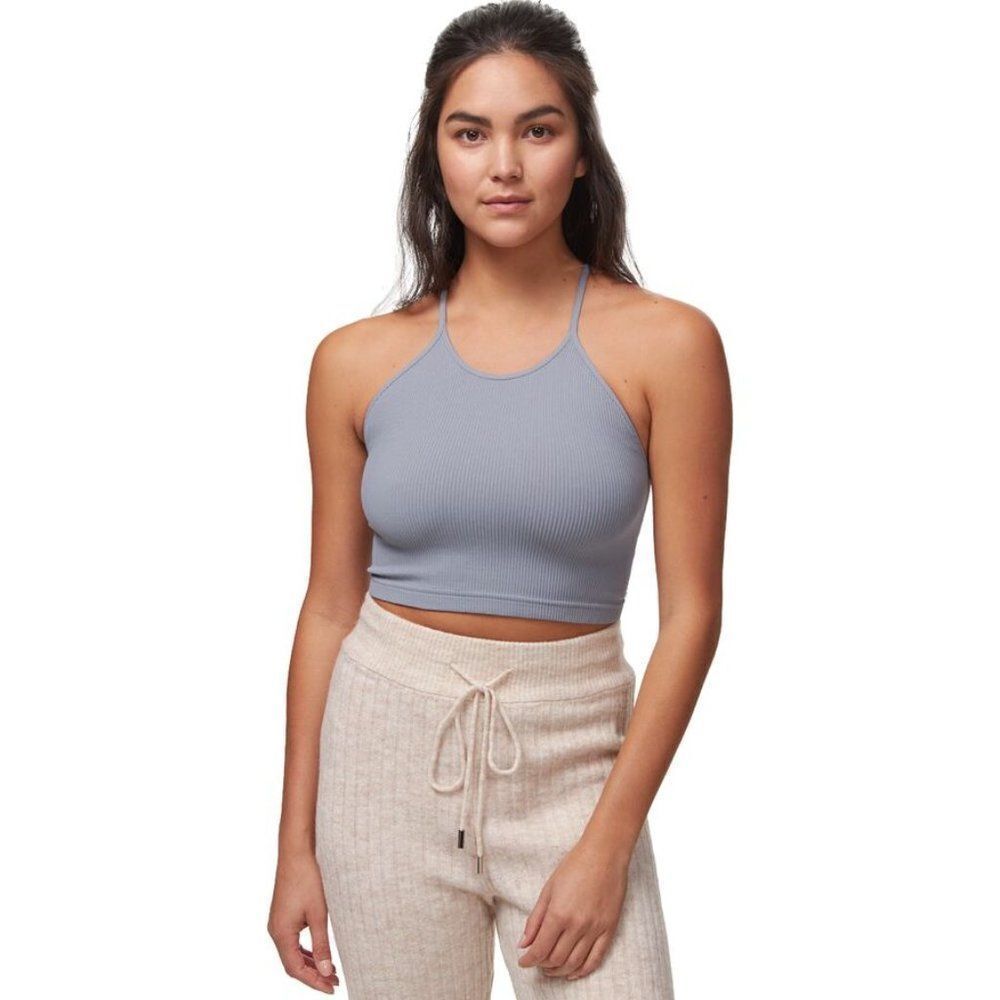 FP Movement by Free People Cropped Run Performance Tank Top-Women's M Grey‎ Nwt